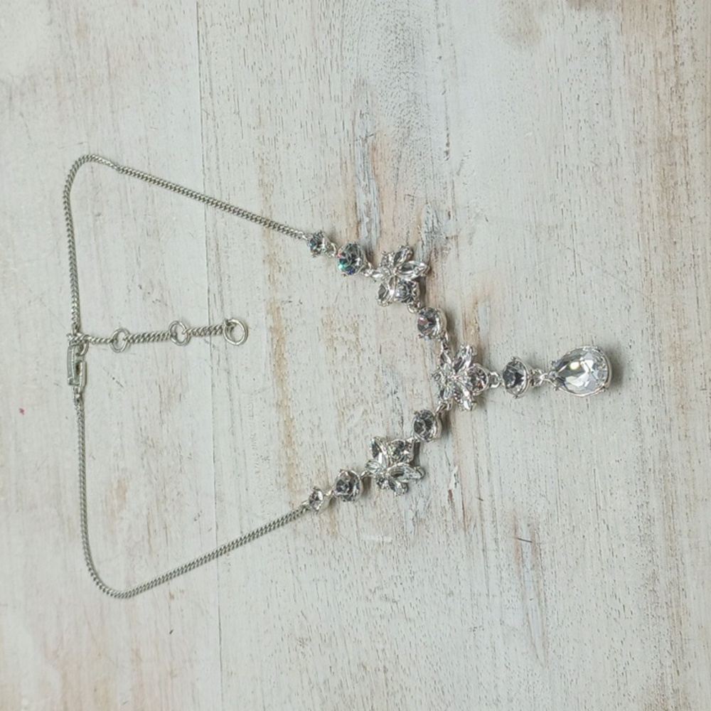 Givenchy Silver-tone Crystal Necklace